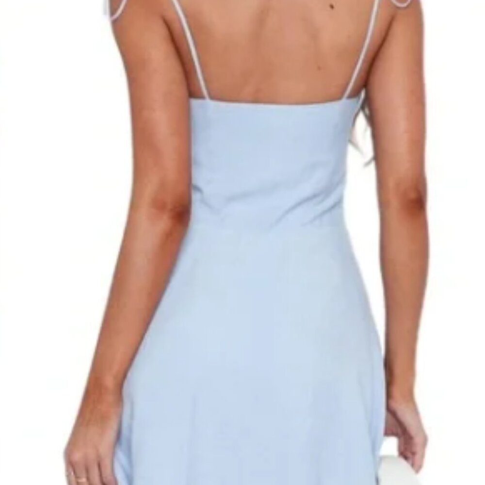 White Fox Boutique Baby Blue Mini Dress - Picture 3 of 5